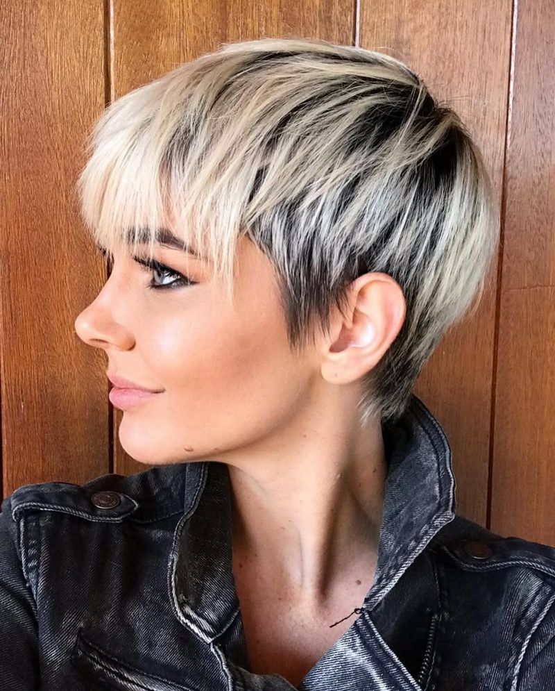 Classic Pixie Cut with Highlights