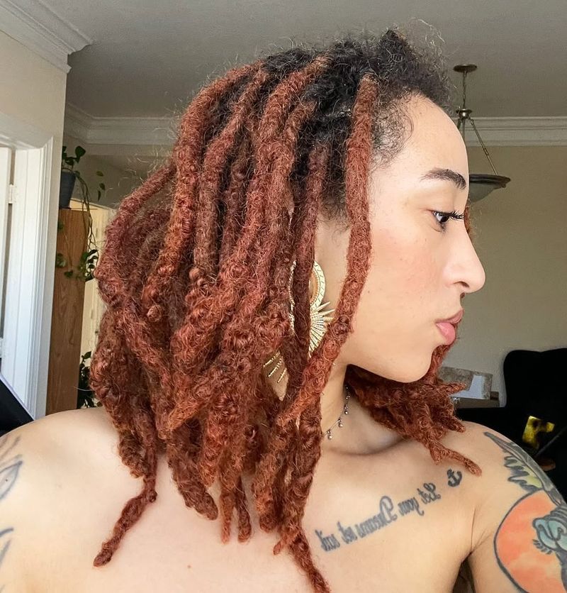 Colored Freeform Dreads