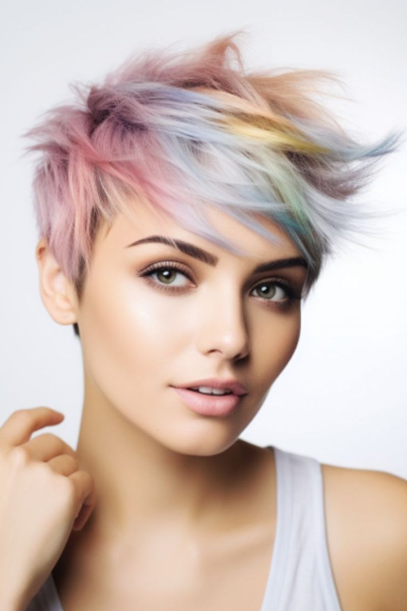 Colored Pixie with Pastel Hues