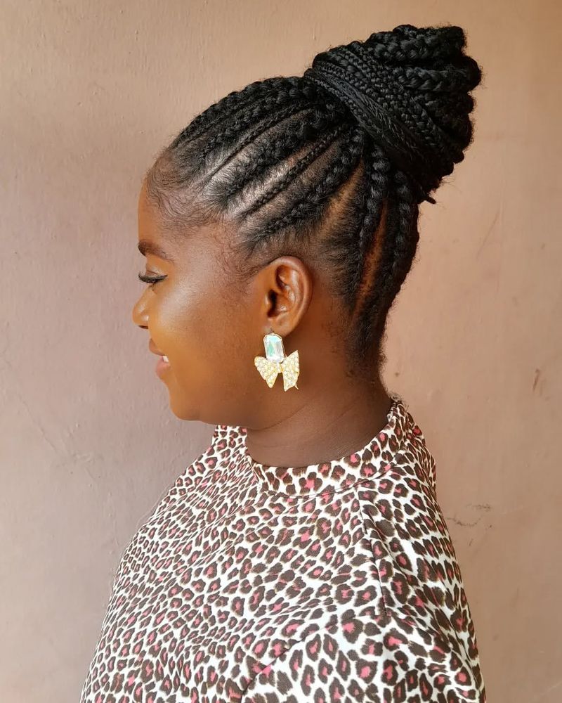 Cornrow Updo