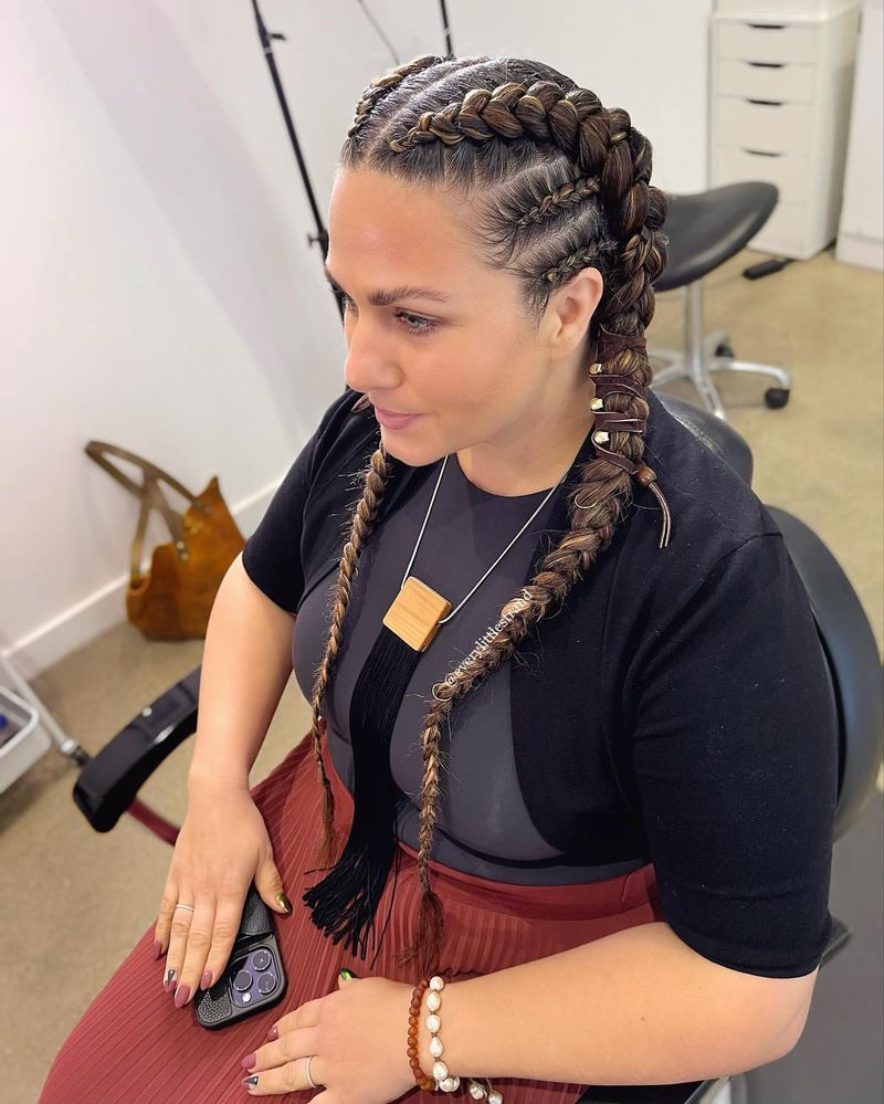 Cornrows with Highlights