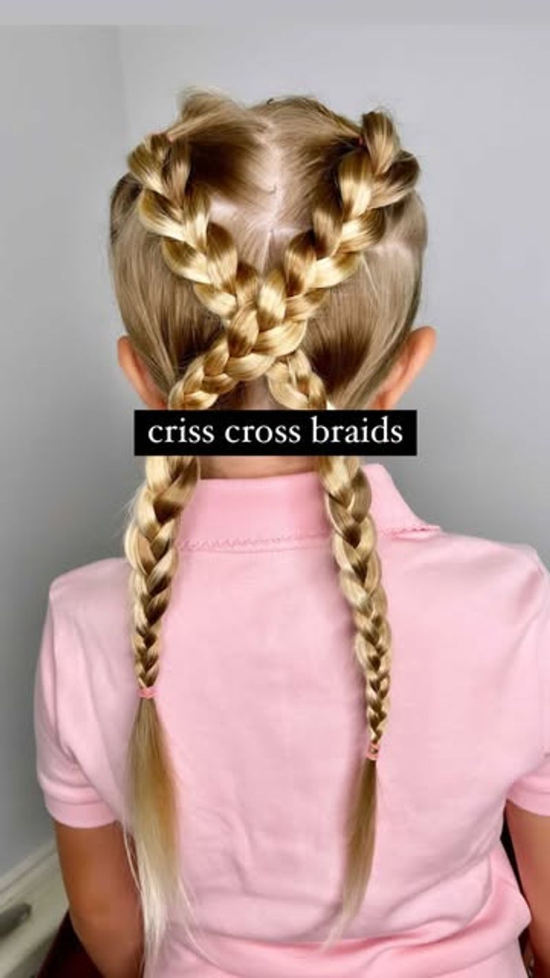 Criss-Cross Braided Pigtails