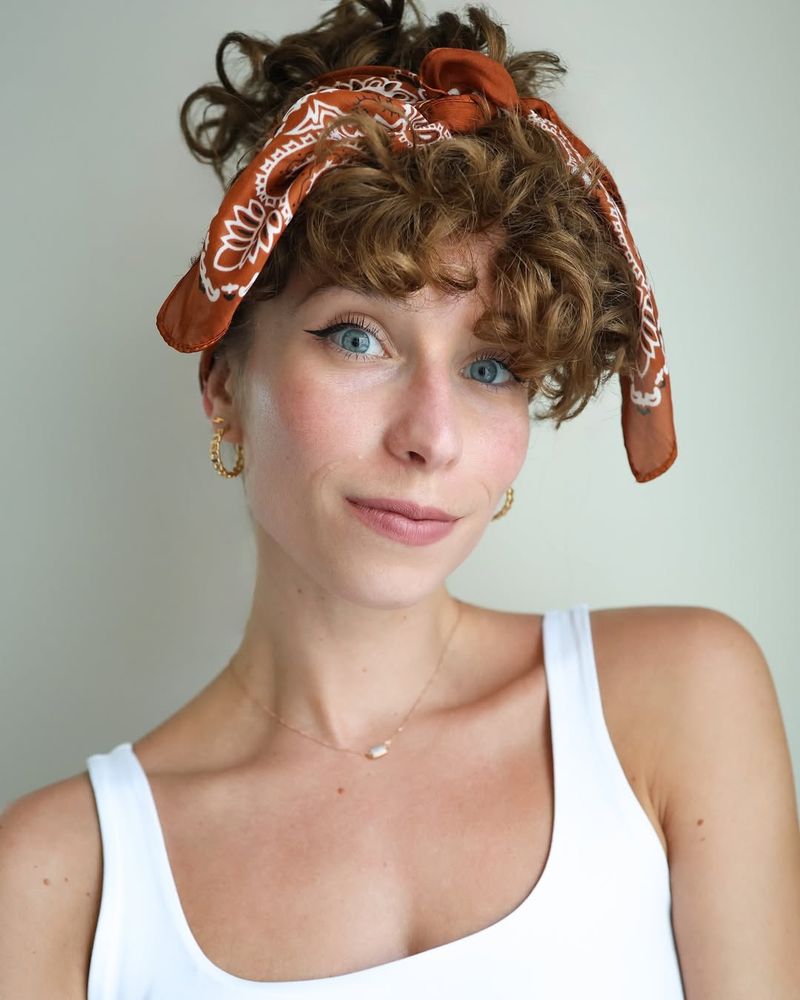 Curly Bangs with a Headband