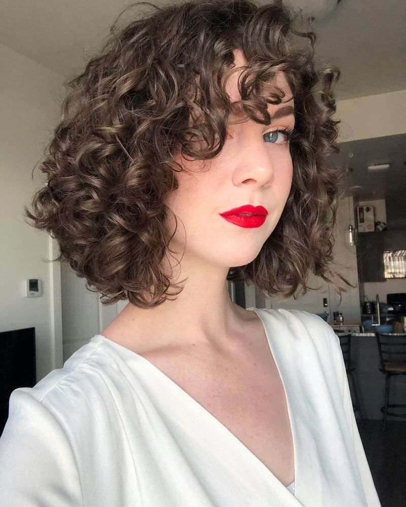 Curly Bob with Volume