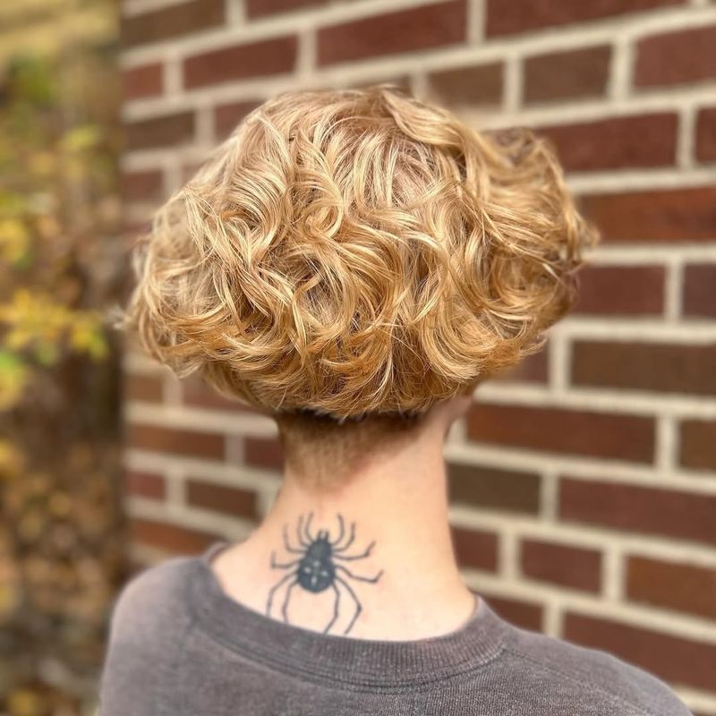 Curly Bob with an Undercut