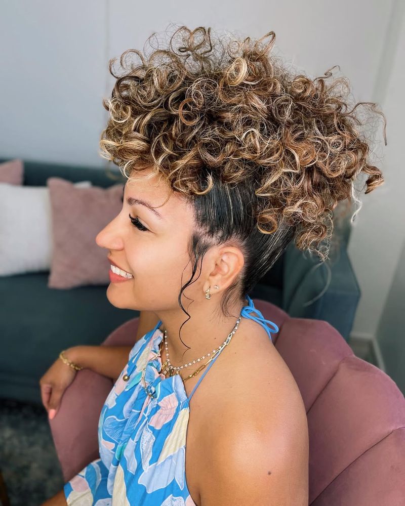 Curly Mohawk Updo