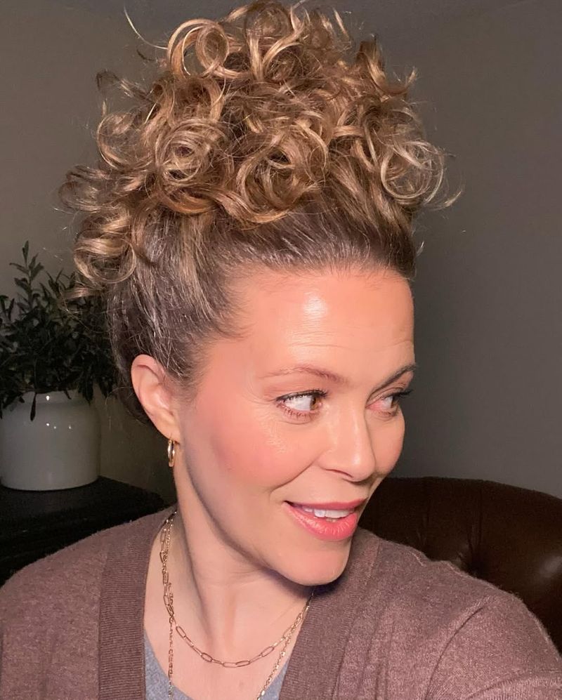 Curly Top Knot