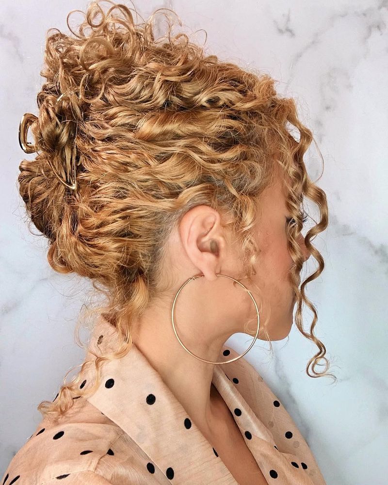 Curly Twisted Updo