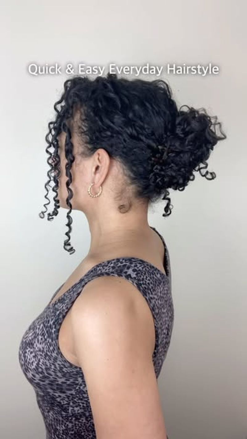 Curly Top Knot