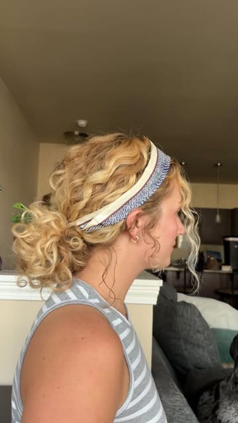 Curly Updo with Headband