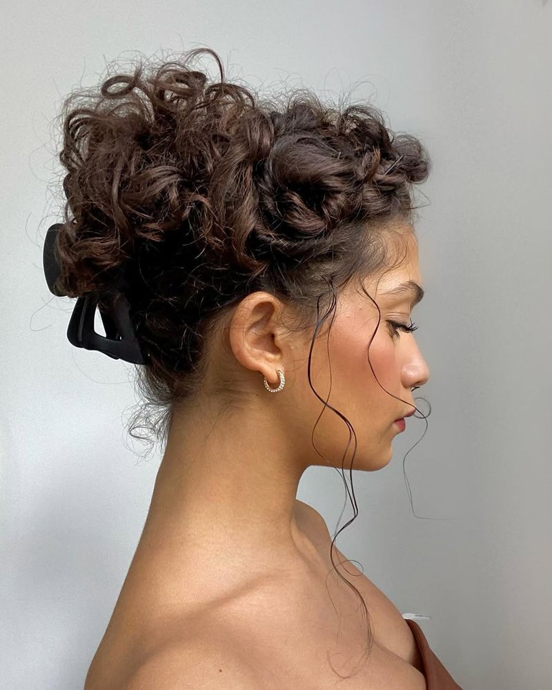 Curly Vintage Updo