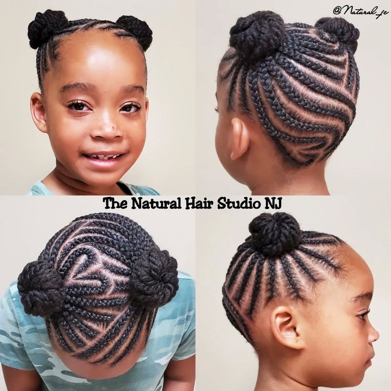 Chignon Double Cornrow