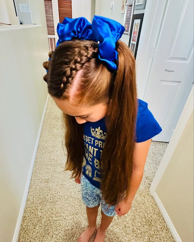 Dutch Braids with Ribbon