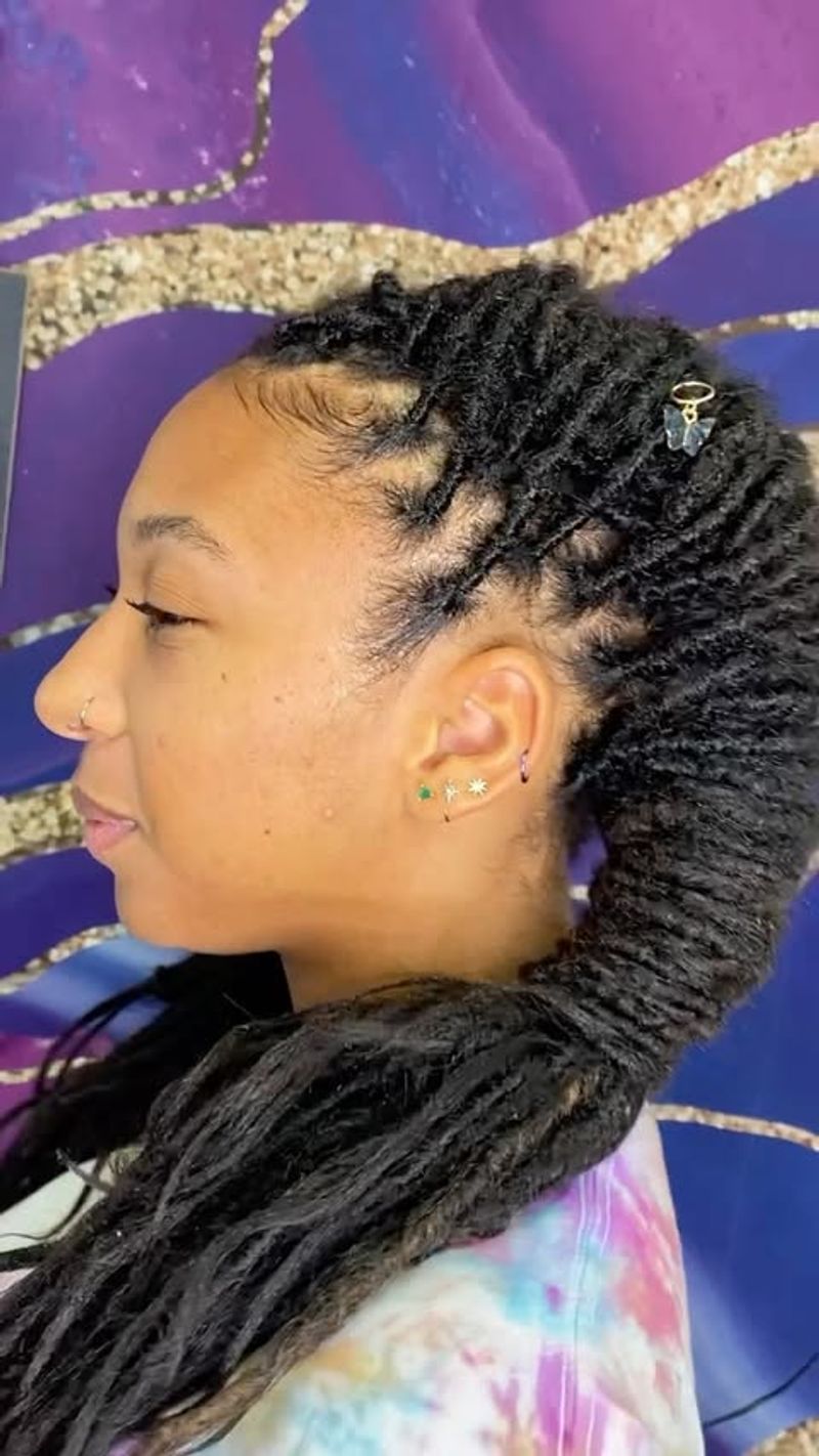 Faux Locs Mohawk