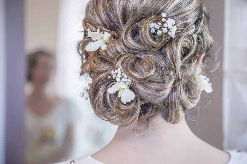 Feminine Floral Updo