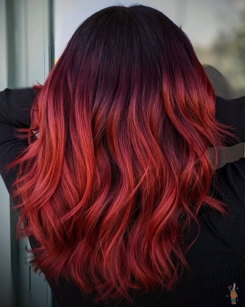 Fiery Red Ombre