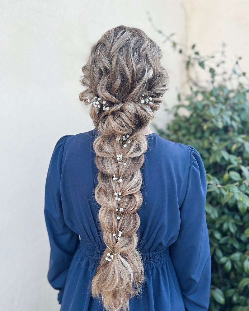 Floral-Accented Braids