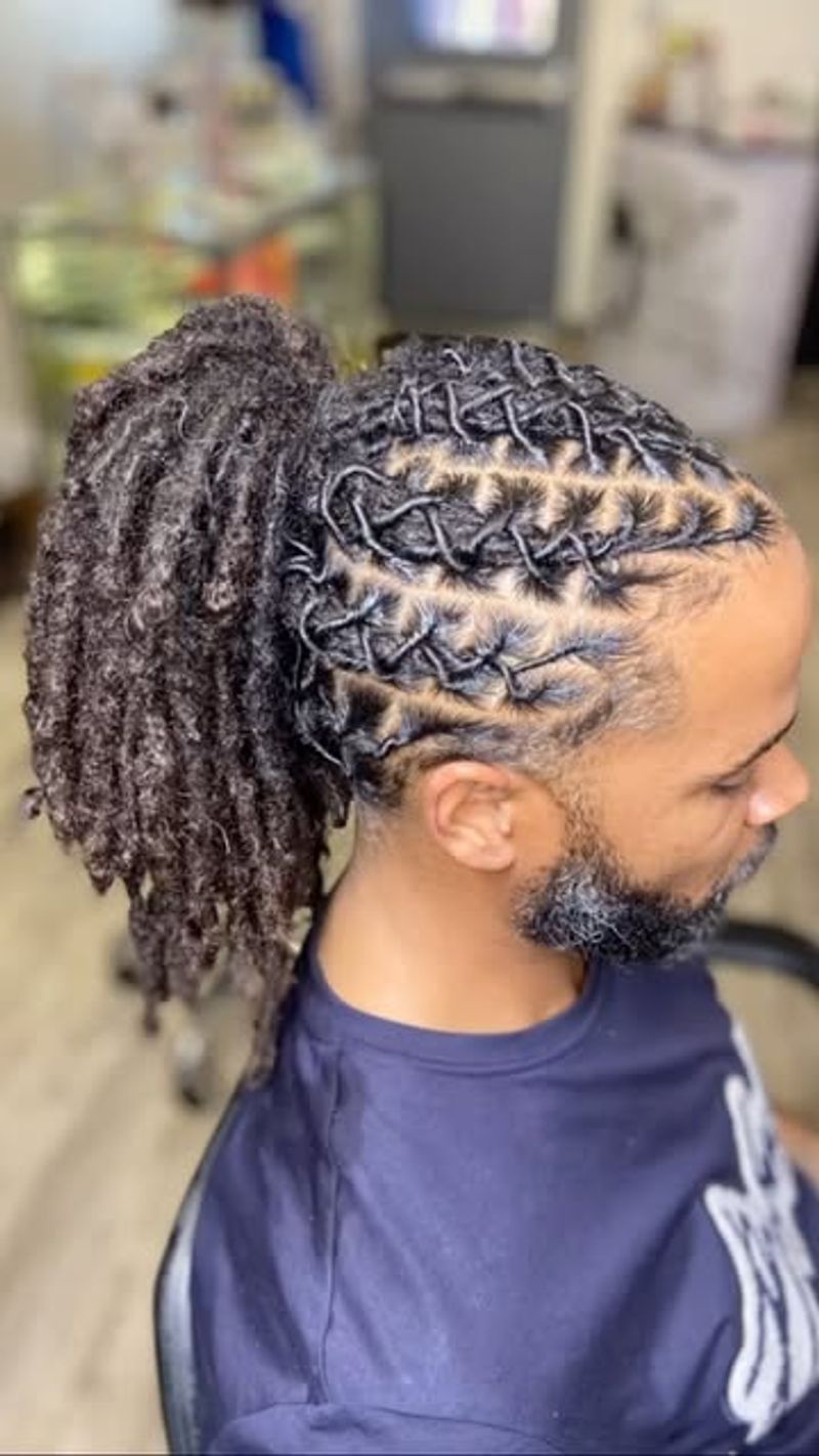 Freeform Dreads in a Ponytail