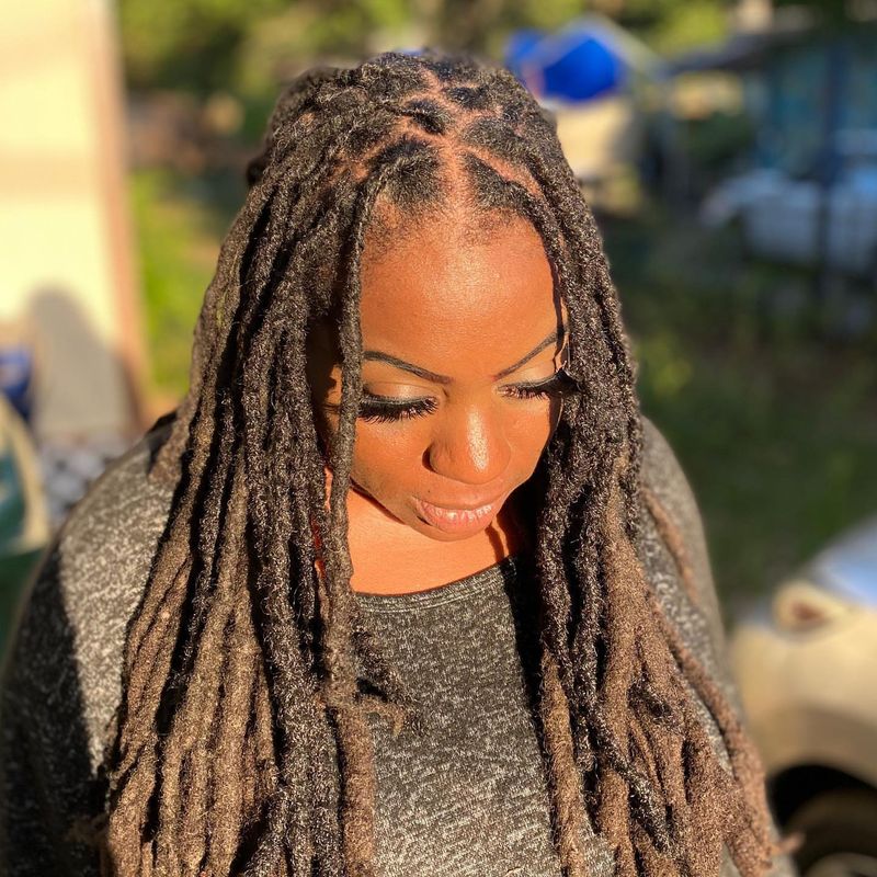 Freeform Dreads with Braids