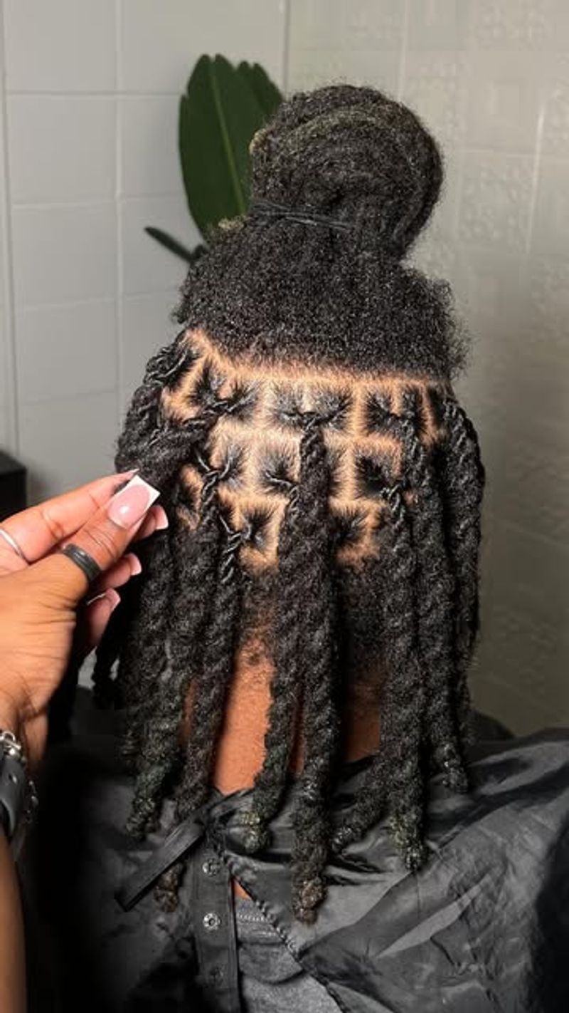 Freeform Dreads with Loose Ends