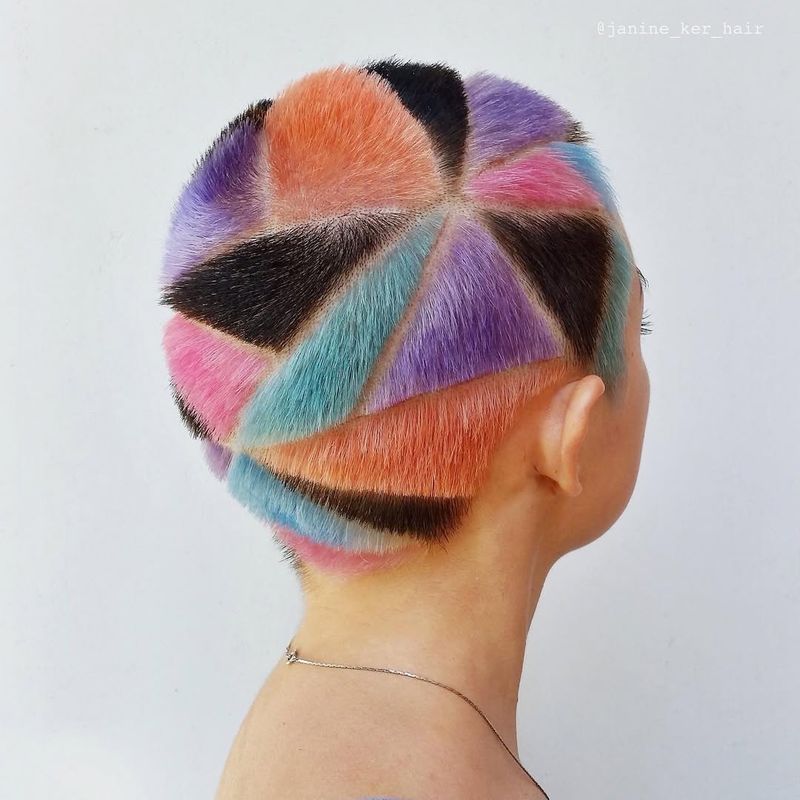 Geometric Hair Art