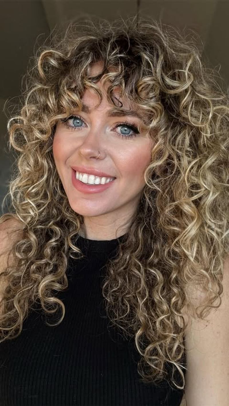 Glamorous Curly Bangs