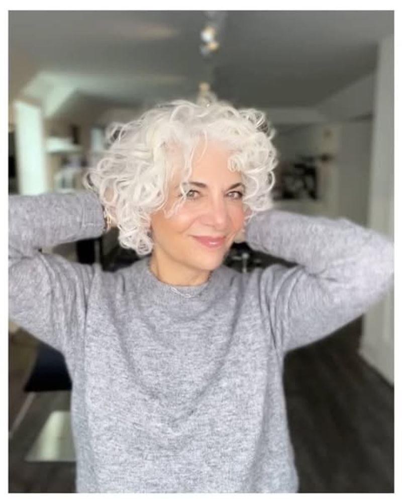 Grey Bob with Soft Curls