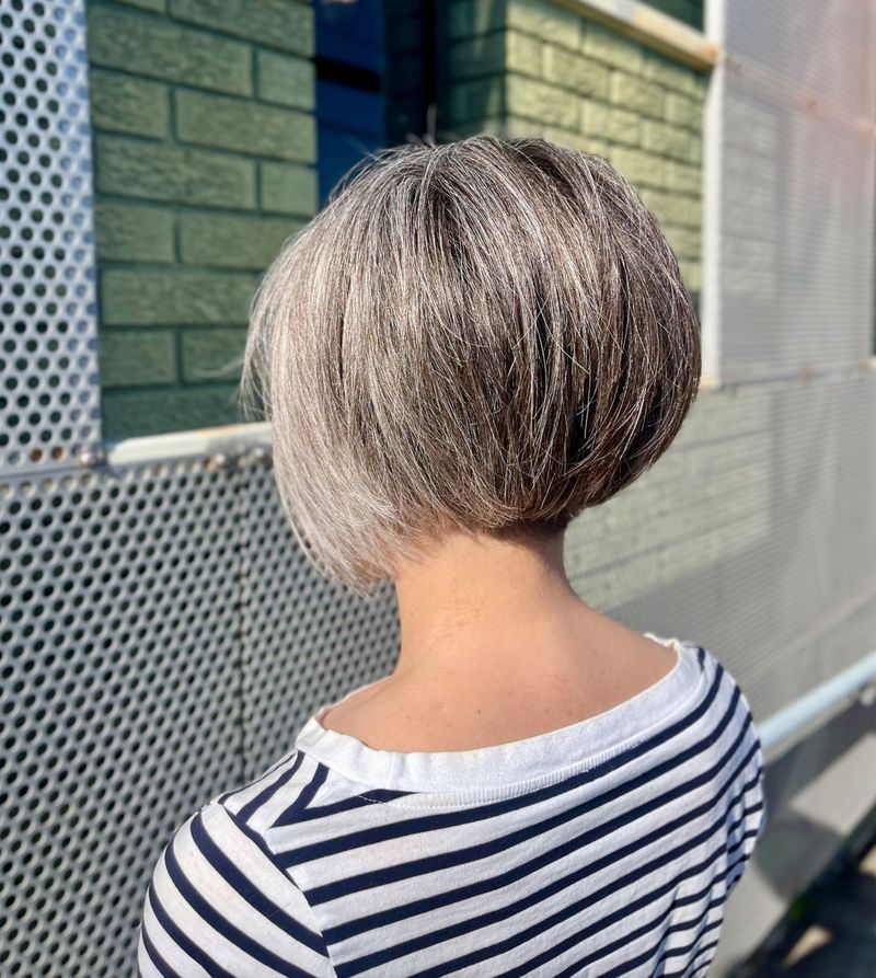 Grey Bob with Undercut