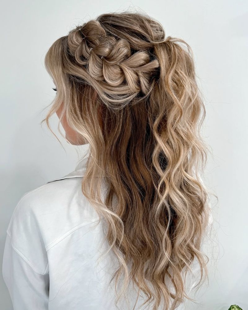 Half-Up Braided Crown