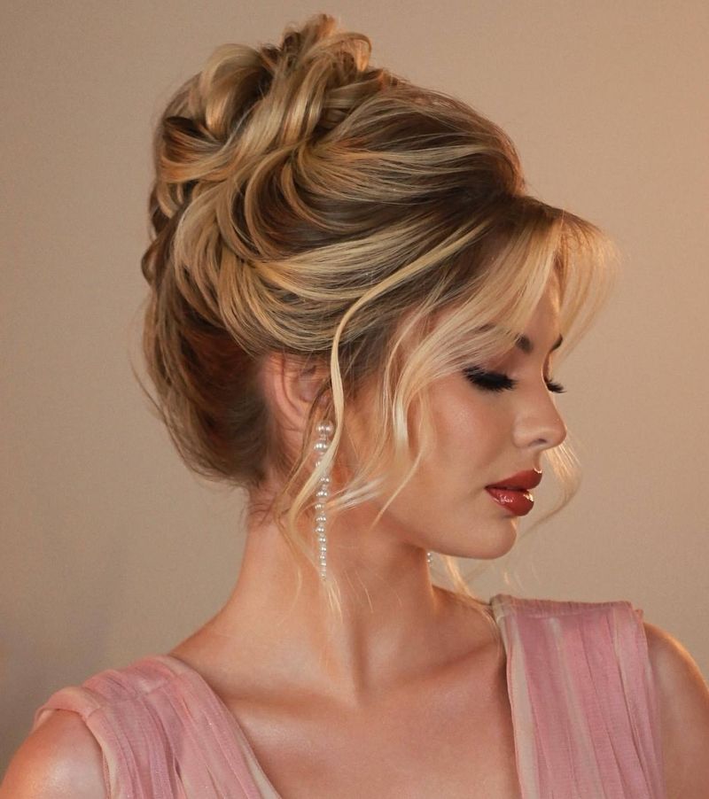 High Bun with Twisted Accents