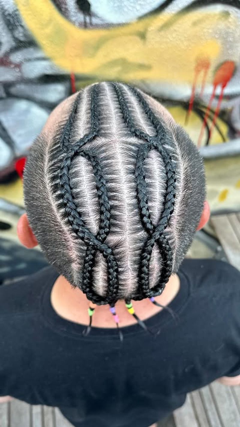 Intricate Swirl Cornrows