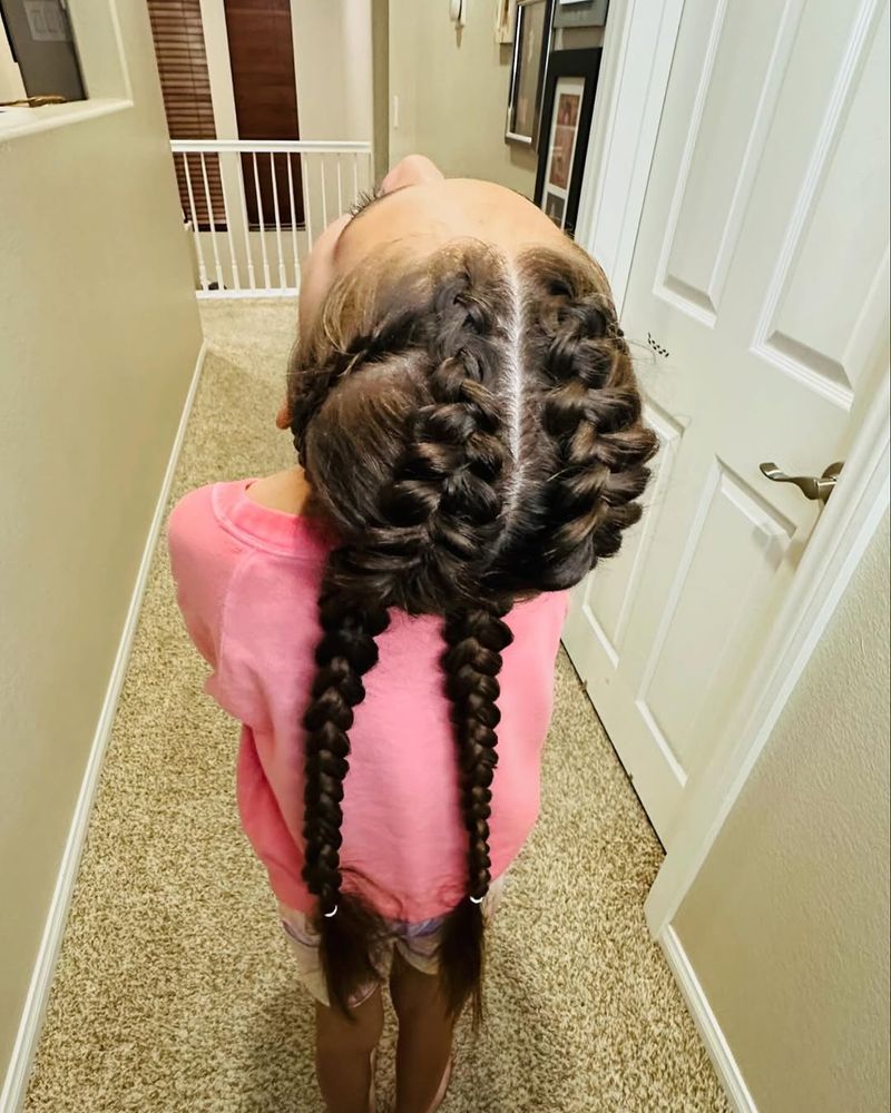 Inverted Braid Pigtails