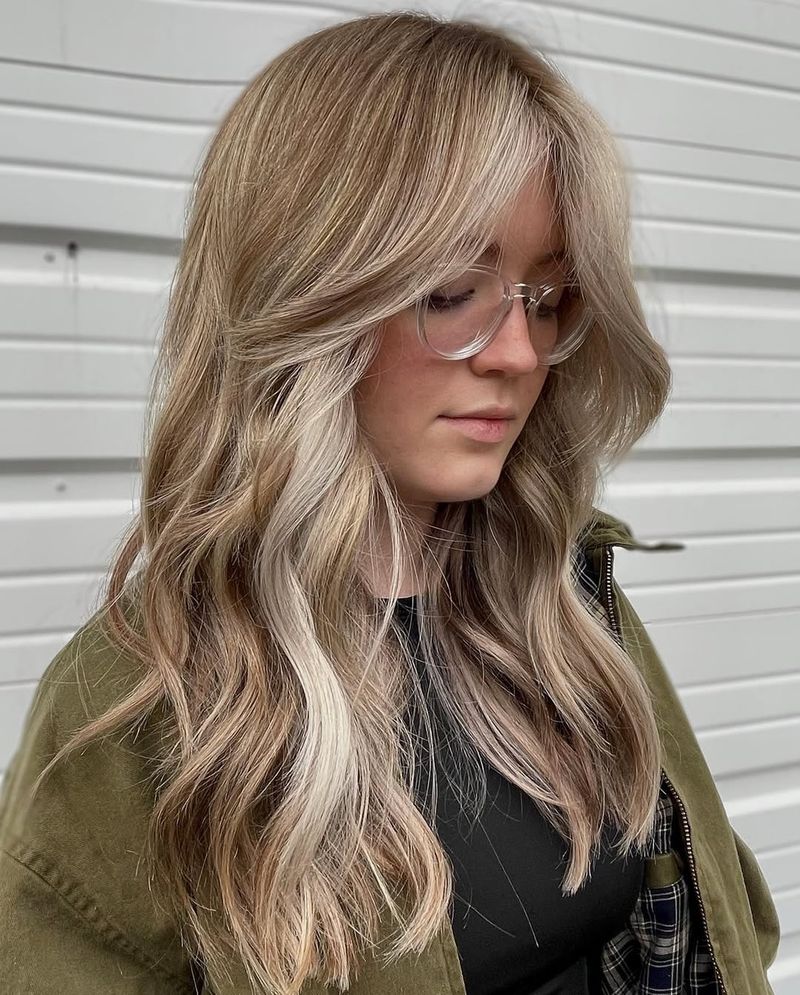 Layered Bangs with Highlights