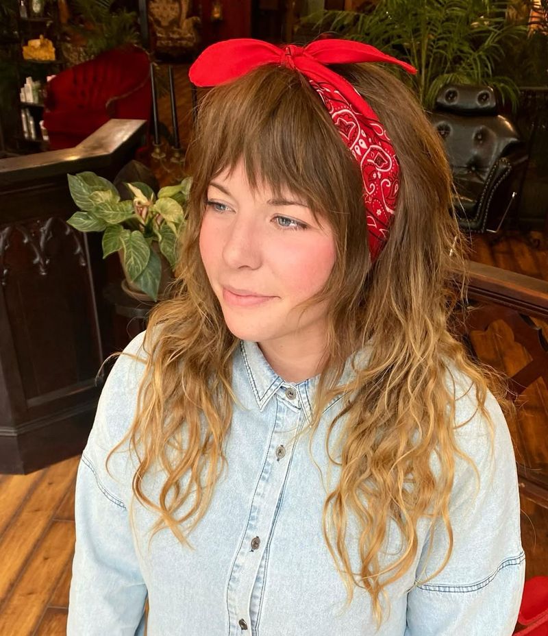 Layered Bangs with a Hairband