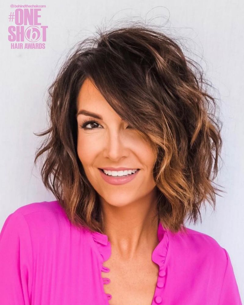 Layered Bob with Soft Curls