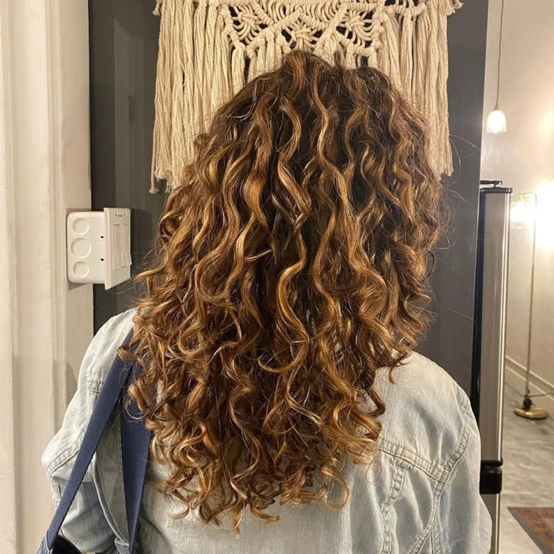 Layered Curls with Highlights