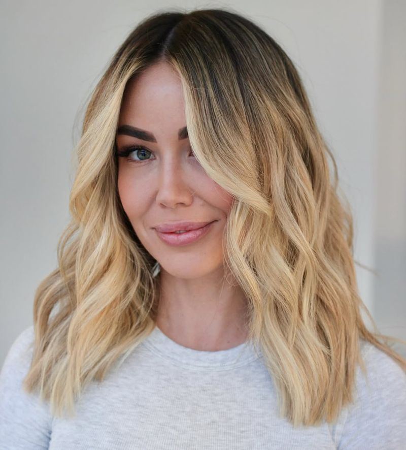 Layered Cut with Center Part