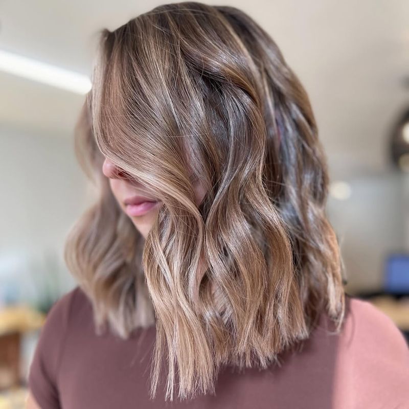 Layered Lob with Balayage