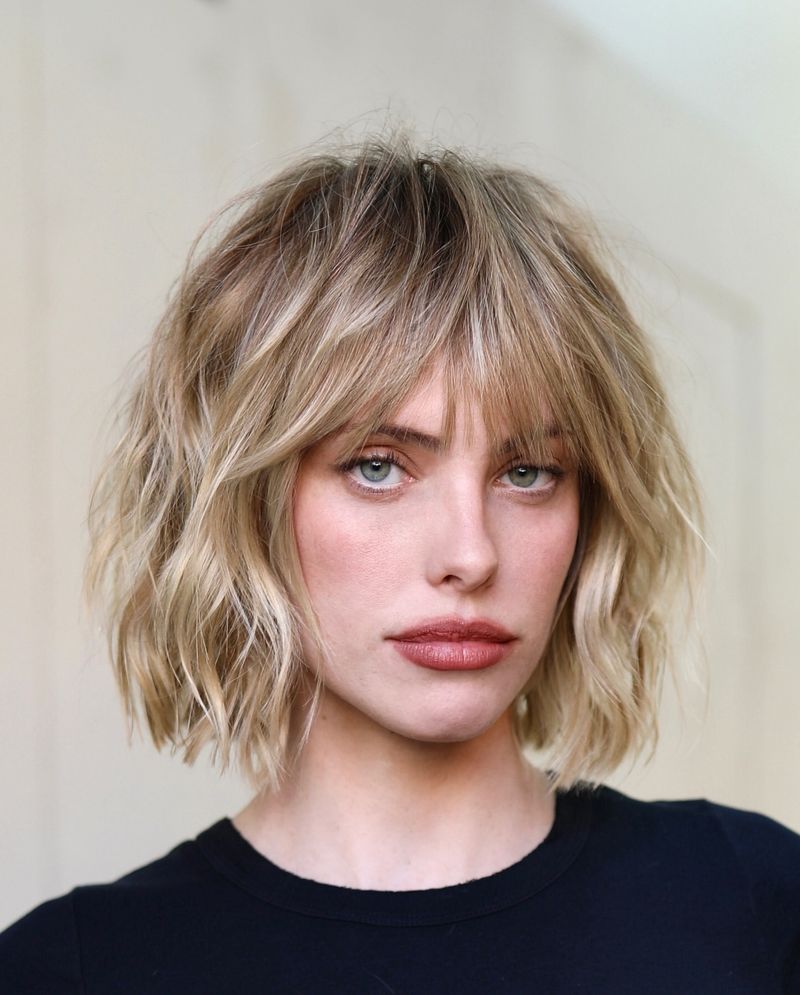 Messy Bob with Bangs