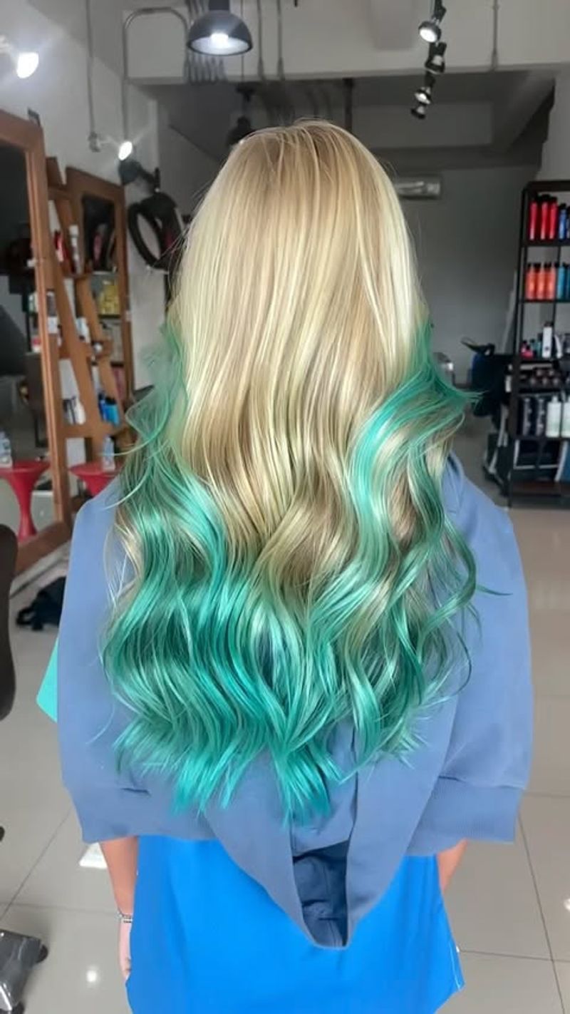 Balayage verde menta