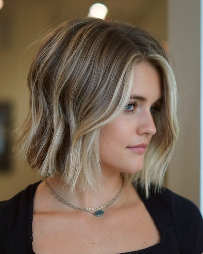 Modern Bob with Highlights