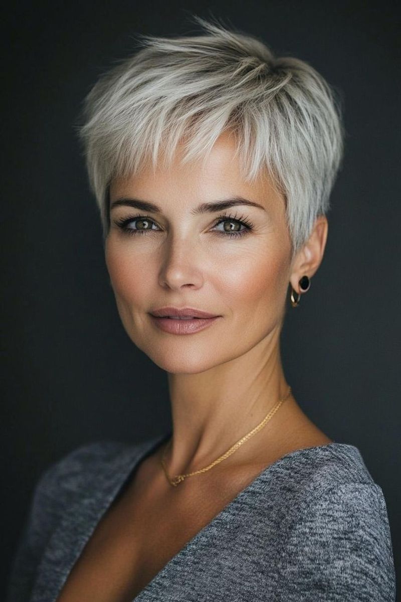 Pixie moderne avec coupe courte