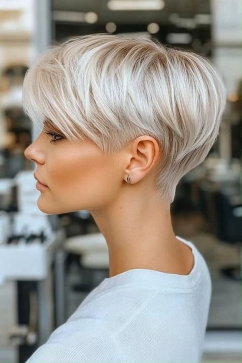 Pixie moderne avec coupe courte