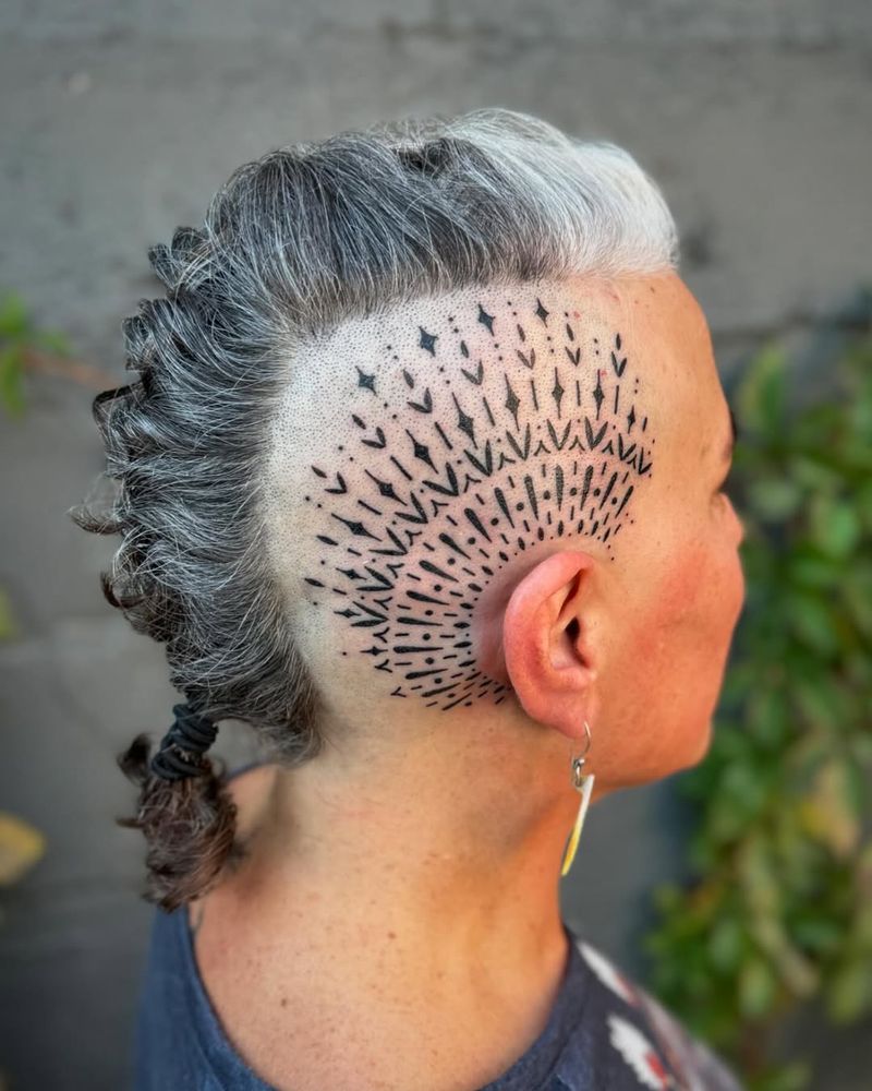 Mohawk with Shaved Patterns