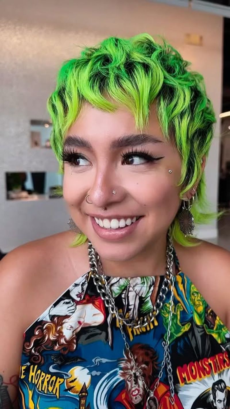 Neon Pixie Cut