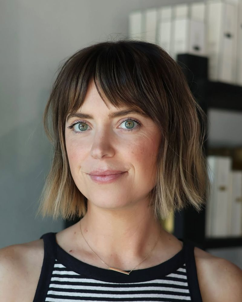 Blended Short Bangs