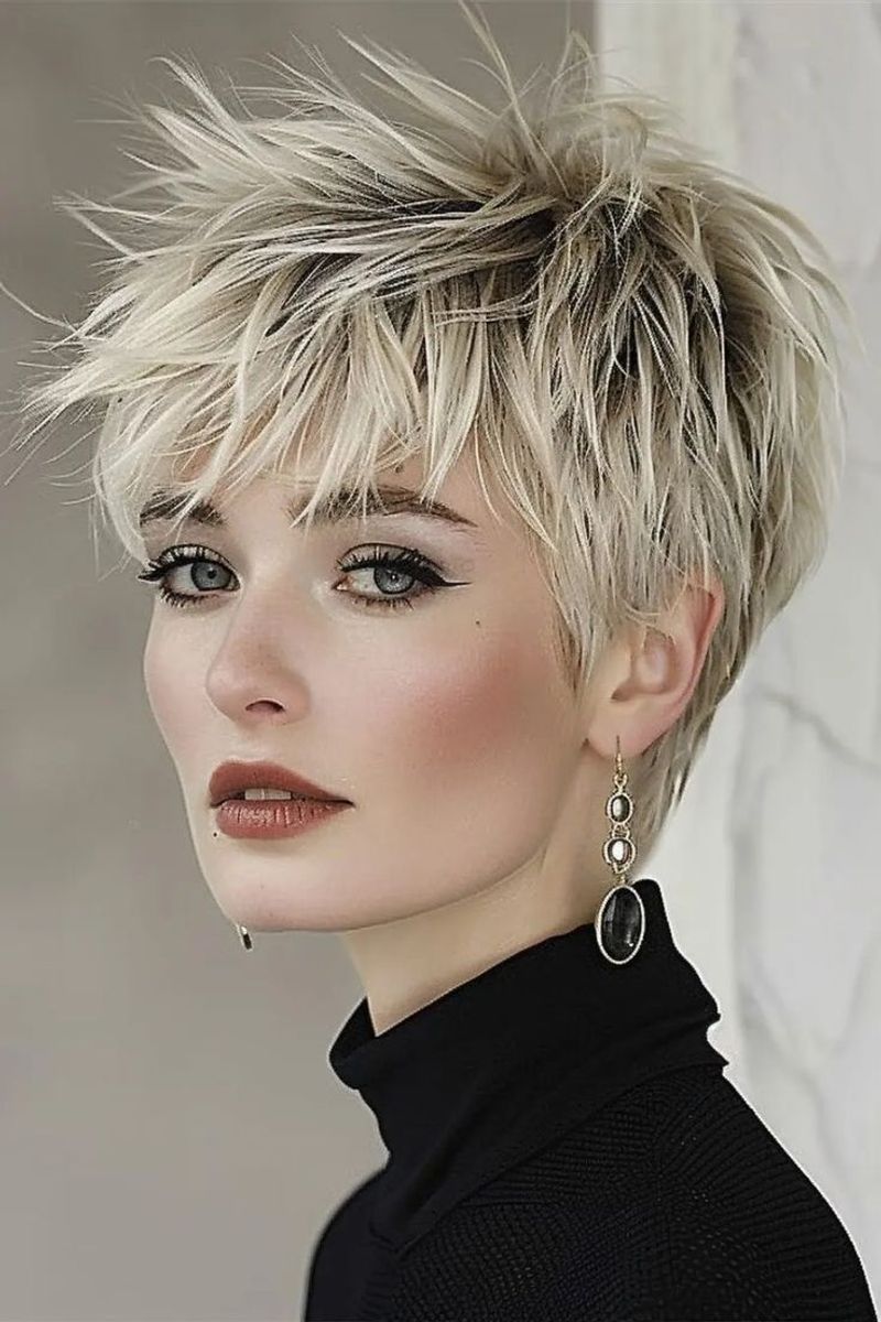 Pixie Shag con textura de puntas