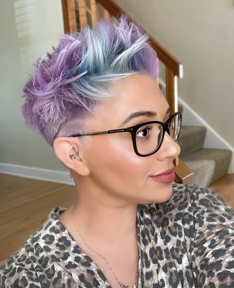 Pixie Undercut with Color