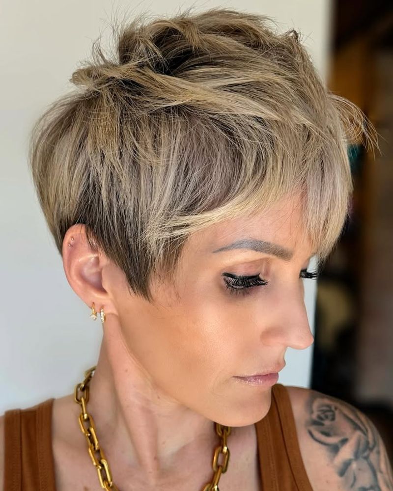 Pixie with Textured Fringe