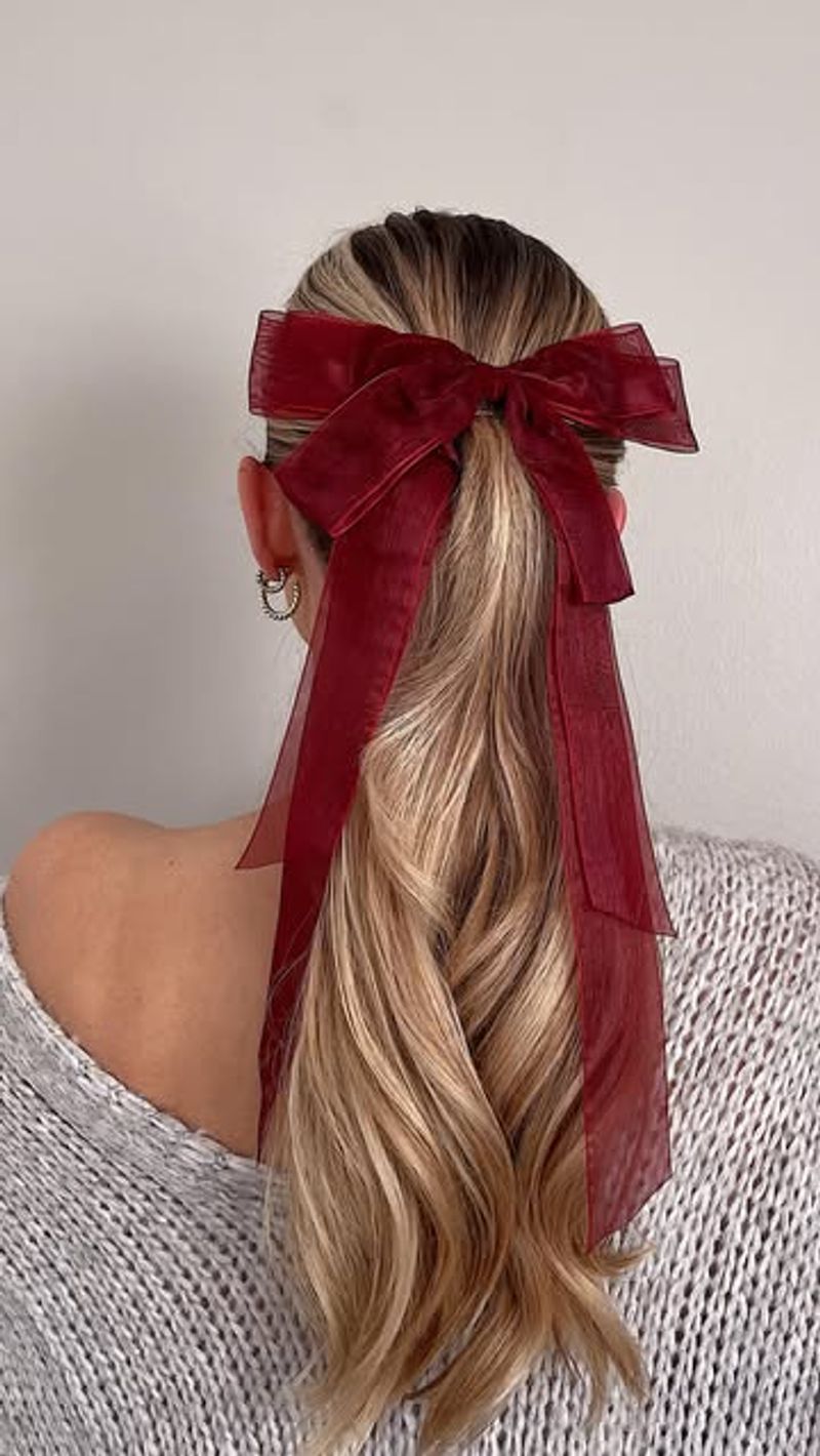 Ponytail with Ribbon